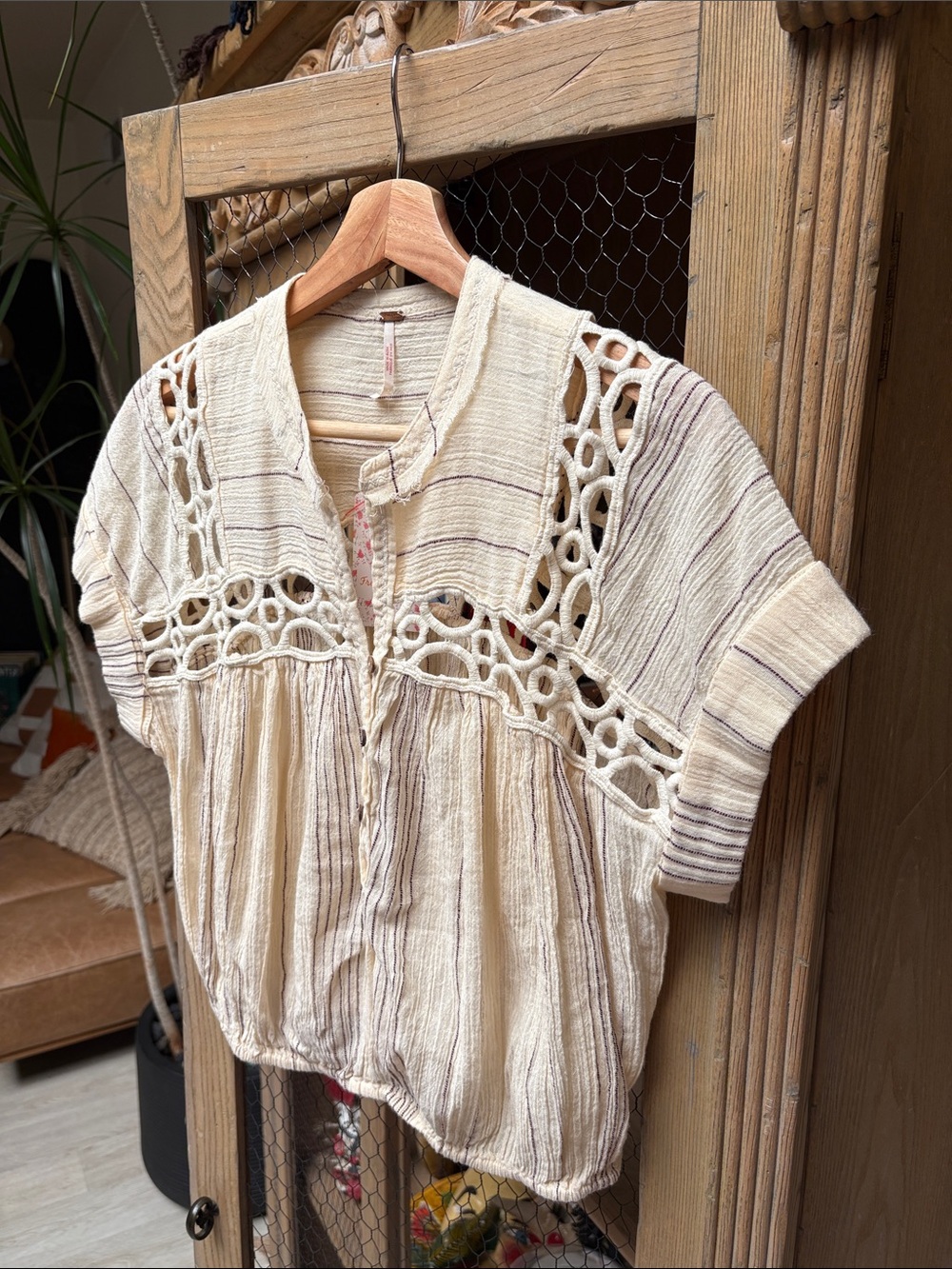 Free People Cedar Lace Pullover Top - Picture 4 of 14